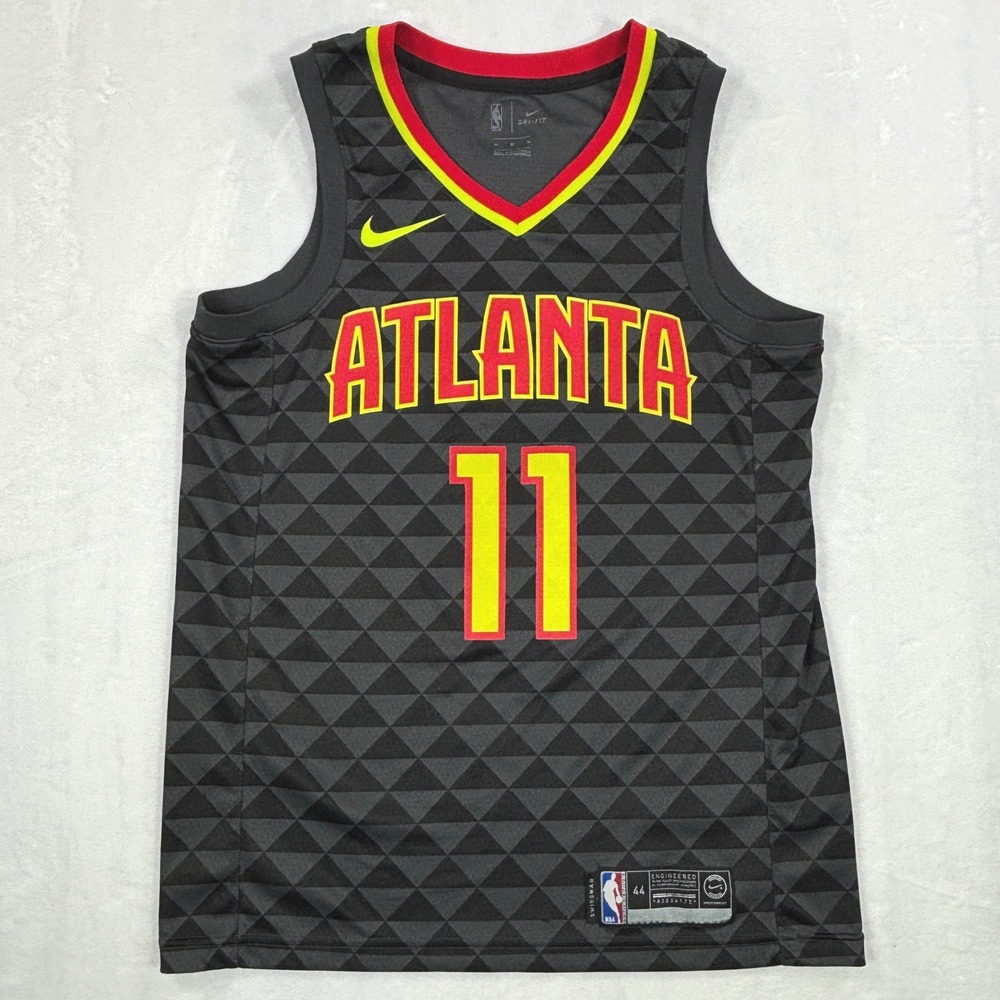Nike Atlanta Hawks Trae Young 11 Swingman Jersey Black Charcoal Mens Medium 44